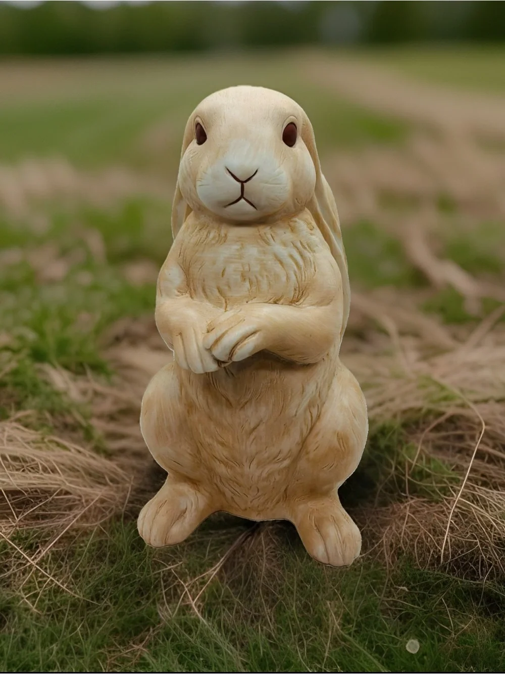VTG 1989 Dakin Wicki Tut Rabbit Ceramic Figurine Vase Planter Lop Ear Bunny 9” T
